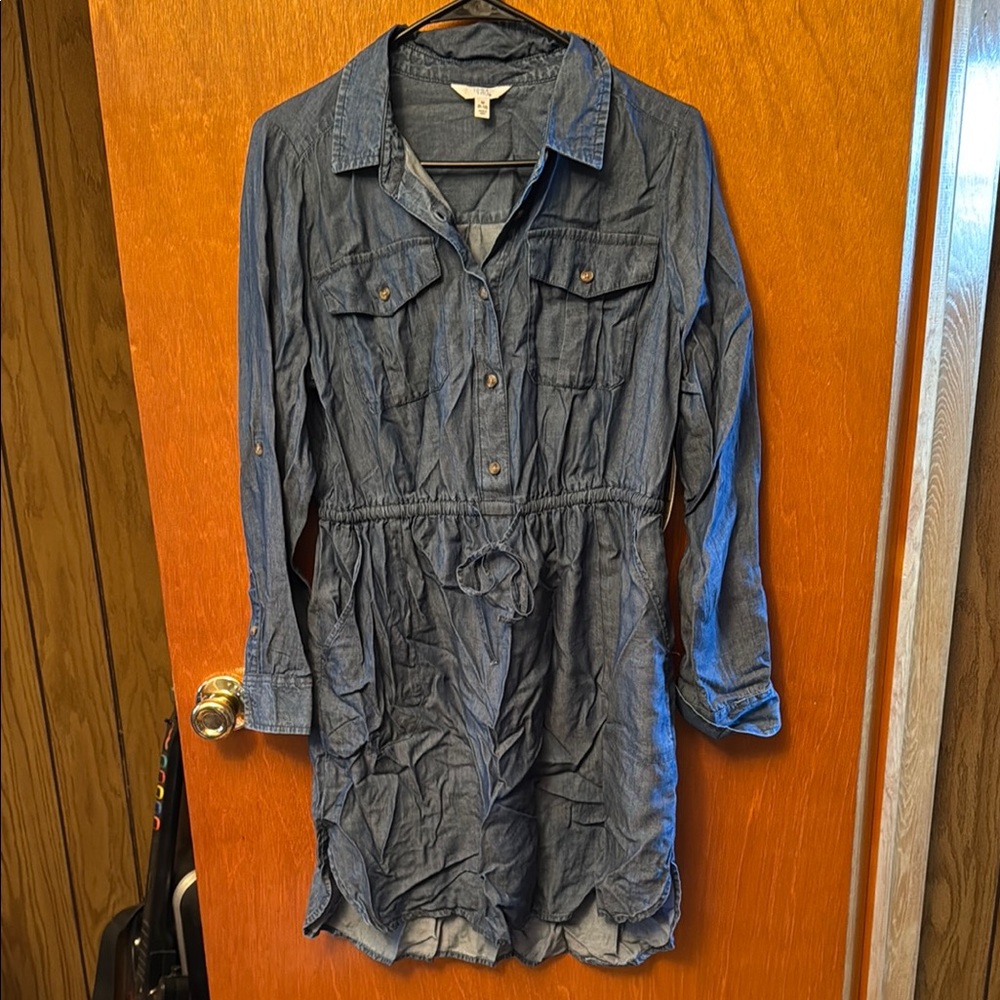 Time and Tru Blue Denim Shirt Dress